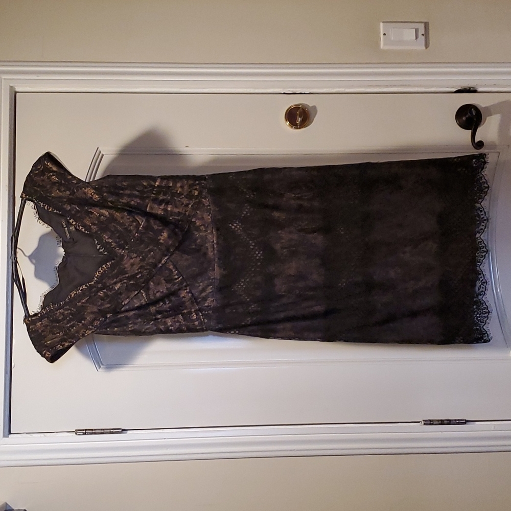 Tadashi showing black lace dress size 8